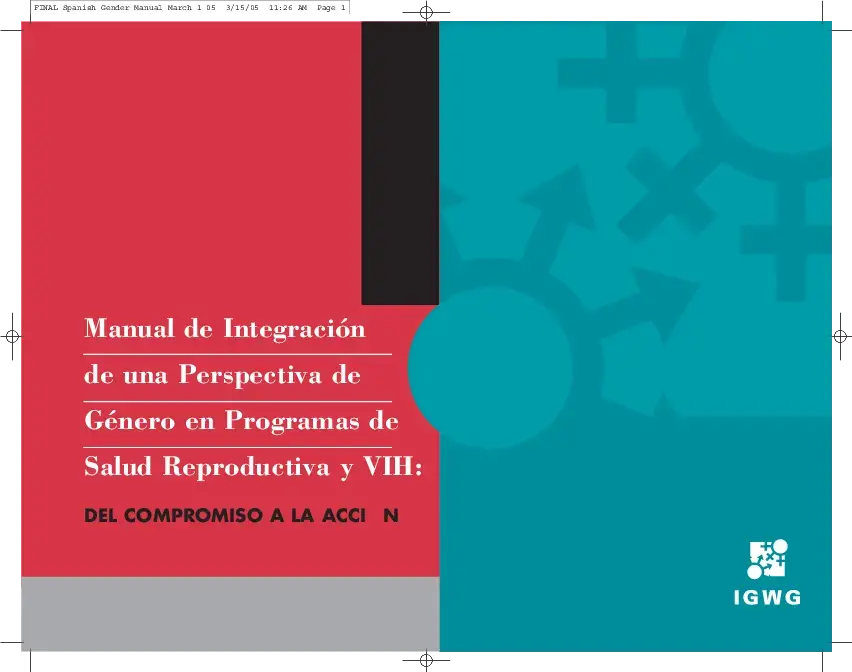 Manual de Integración de una Perspectiva de Género en Programas de Salud Reproductiva y VIH