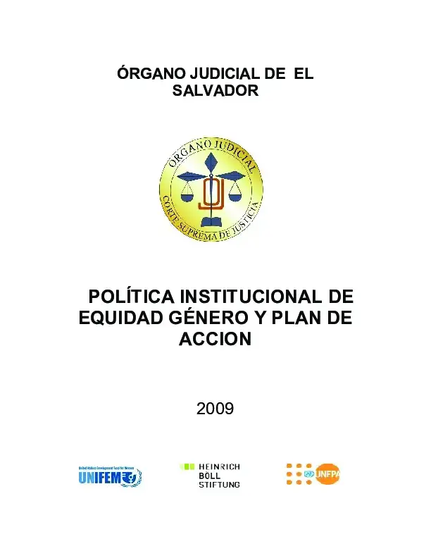 Política Institucional de Equidad Género y Plan de Acción - CSJ