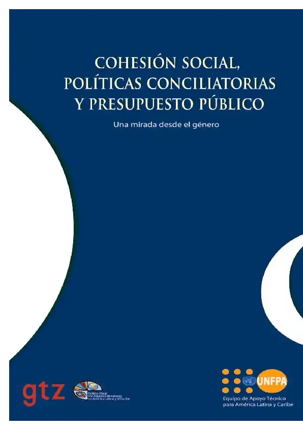 Cohesión Social, Políticas Conciliatorias y Presupuesto Público