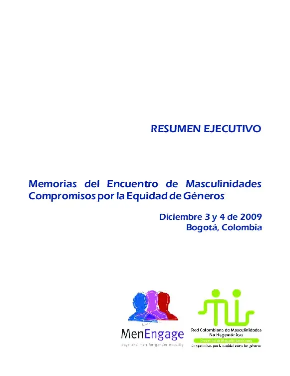 Encuentro masculinidades Colombia - 2009