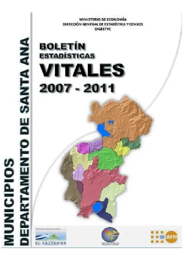 Boletín estadísticas vitales 2007-2011 departamento de Santa Ana