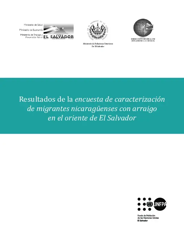 1.- Nicaragüenses con arraigo en el oriente de El Salvador