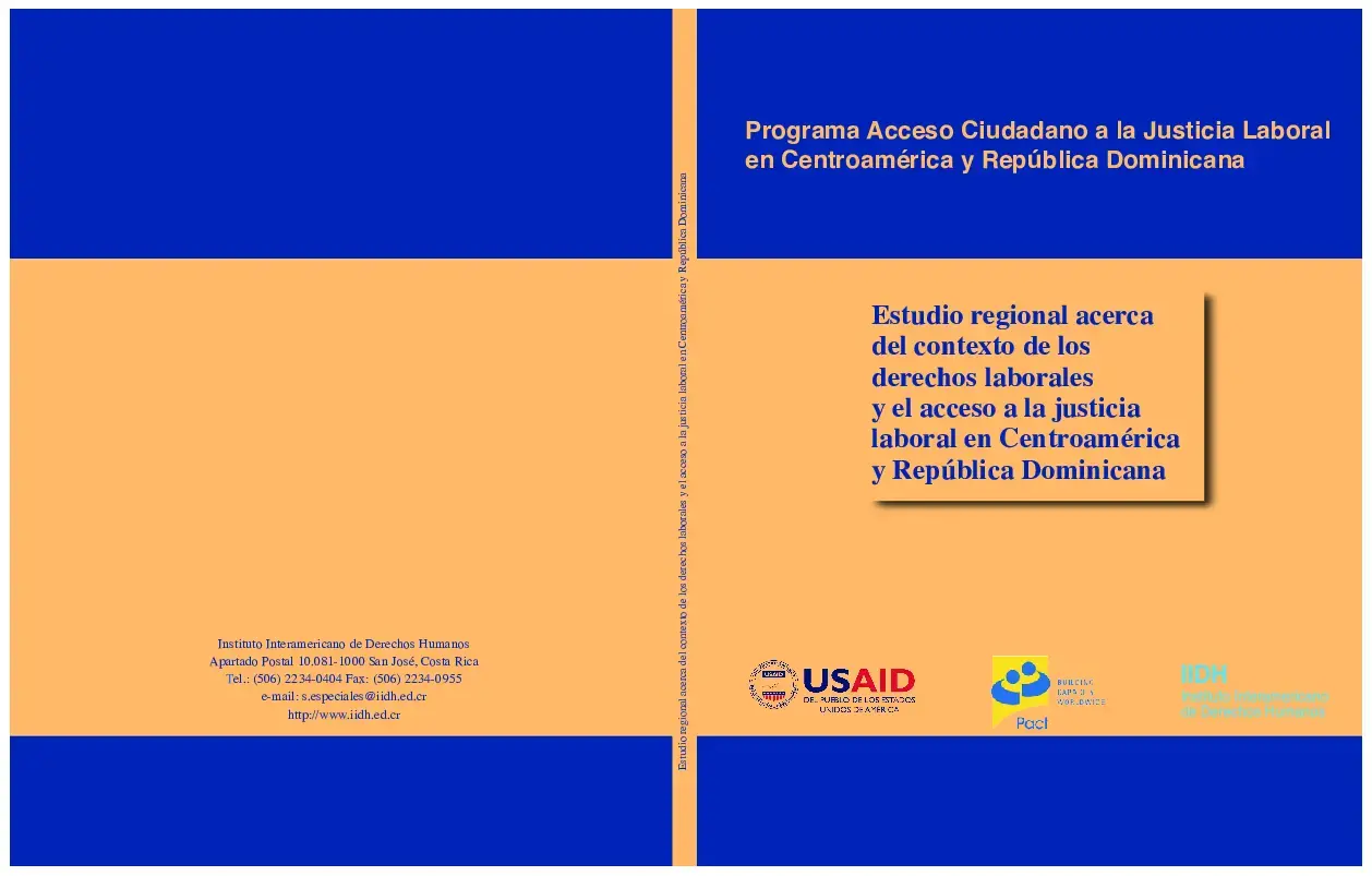 Estudio regional acerca del contexto de los derechos laborales y el acceso a la justicia laboral en