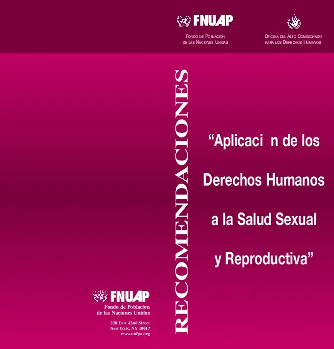 Aplicación de los Derechos Humanos a la Salud Sexual y Reproductiva