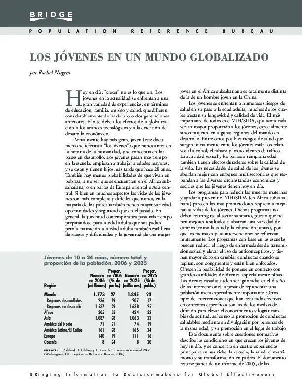 Los jóvenes en un mundo globalizado